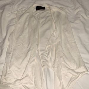 Short sleeve white cardigan
